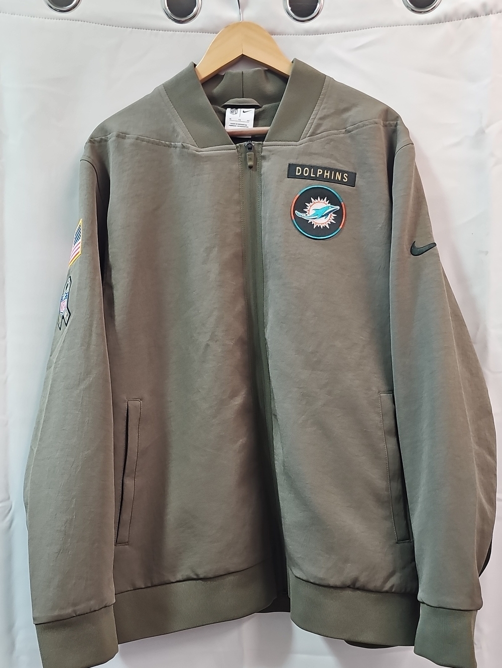 NIKE SALUTE TO SERVICE MIAMI DOLPHINS BOMBER JACKET BFPM-09-117